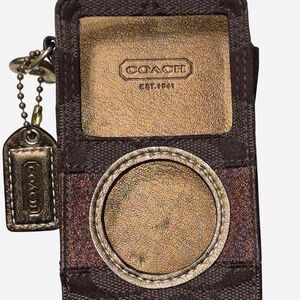 Vintage Coach Brown and Gold iPod Case